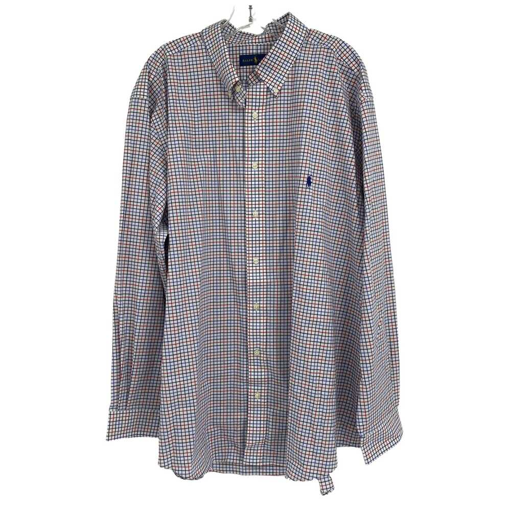 Ralph Lauren Blue & Red Casual Button-Up Shirt | Size XXL